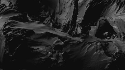 Wall Mural - Black wavy background. Animation. Slow