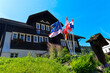 Das Gemeindeamt mit dem Montafoner Bergbaumuseum Silbertal im Bezirk Bludenz in Vorarlberg (Österreich)