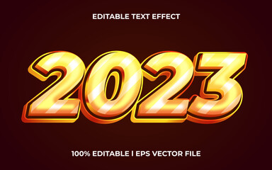 Poster - 2023 3d text effect with calligraphy theme. new year typography