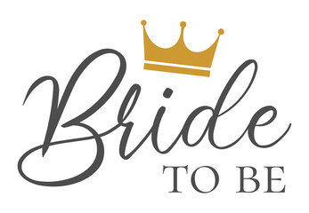 Wall Mural - Bride to be bachelorette party vector calligraphy design.hen party or bridal shower hand written calligraphy card, banner or poster graphic design lettering vector element. Bride to be quote