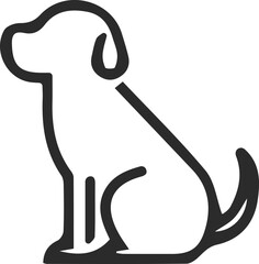 Dog icon, pet dog symbol vector