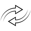 Icon exchange change replace, switch return reverse trade arrow, barter logo