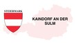 Kaindorf an der Sulm: Illustration mit dem Ortsnamen der Österreichischen Stadt Kaindorf an der Sulm im Bundesland Steiermark