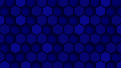 Wall Mural - Dark blue hexagonal technology abstract vector background