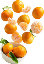 Mandarins Falling Into A Bowl