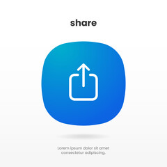 Fototapete - 3d upload vector icon, add to cloud symbol. Load sign. Share, sharing, transfer icon for UI UX website mobile app operation system.