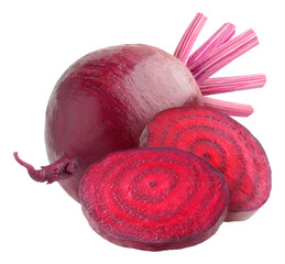 Wall Mural - Whole beetroot and two slices cut out