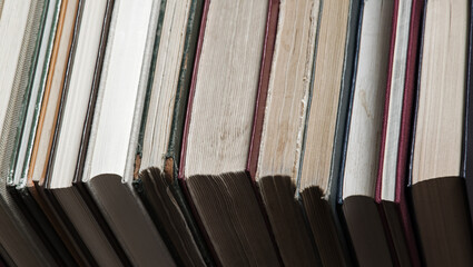 Wall Mural - Stack of old books. Ancient background