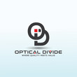 optical brand vector letter od logo design
