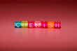 © Yan - the word 'cherish' made up of cubes