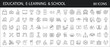 © SkyLine - Education and back to school, e-learning,  - 80 outline icons set. , university, learning, studying, Equipment and tools. Editable Stroke