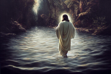 jesus christ in the water