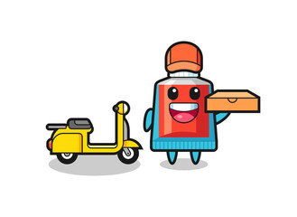 Sticker - Character Illustration of toothpaste as a pizza deliveryman