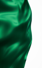 Poster - Flowing green cloth background, 3d rendering.