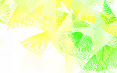 Light Green, Yellow vector layout with lines, triangles.