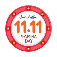 Canvas Print - 11 11 shopping day frame