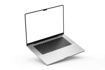clean and realistic laptop device pro with 16 inch lcd screen display realistic mockup isolated 3d r