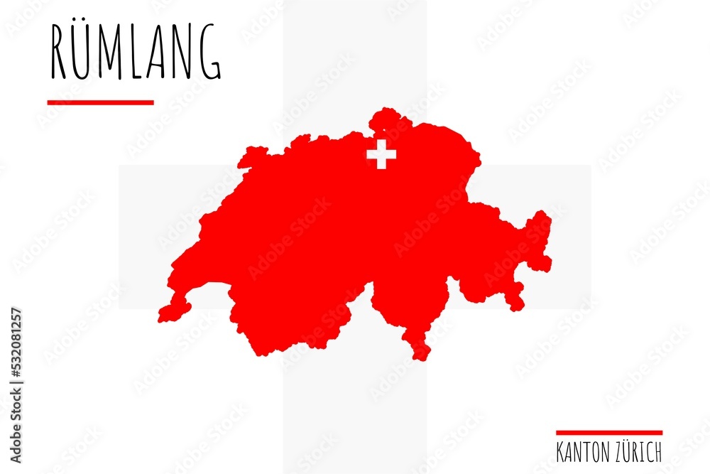 Beuler Rümlang Rümlang: Illustration einer Markierung der Stadt Rümlang in den ...