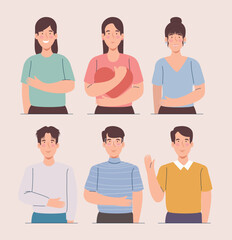 Sticker - six korean family members