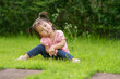 © geargodz - happy toddler girl sitting in field
