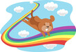 Dog Rainbow Bridge Illustration