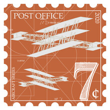 Traveling Postcard Stamp Vector Design. Vintage Style.
