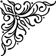 Wall Mural - embellishment invitations decoration floral corner