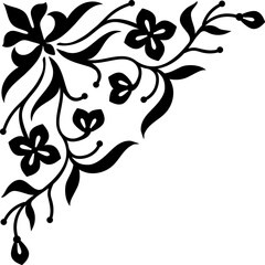Wall Mural - retro floral border frame, vintage adornment
