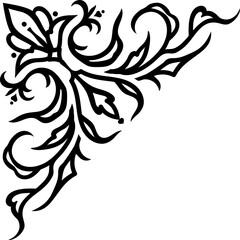Wall Mural - floral adornment, embellishment decorative corner