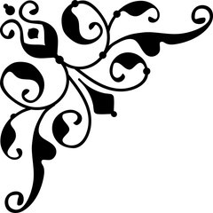 Wall Mural - frame corner border with ornamental decorations