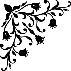 Wall Mural - victorian art deco corner, frame calligraphy edges