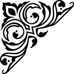 Wall Mural - corner frame embellishment, victorian flourish