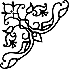 Wall Mural - corner design victorian flourishes adornment frame