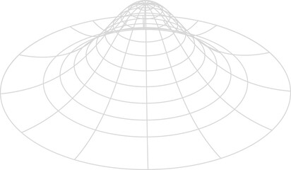 Wall Mural - cone or hill wireframe geometric 3d vector figure