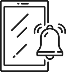 Aufkleber - Bell reminder notification message alert sign icon