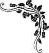 Flourish corner frame, scroll or border with roses