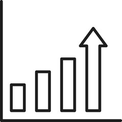 Aufkleber - Increase arrow, progress, graph, chart bar growth