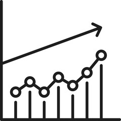 Poster - Financial income growth, charts arrows rising up