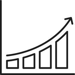 Aufkleber - Increase arrow, progress and income increase, bars