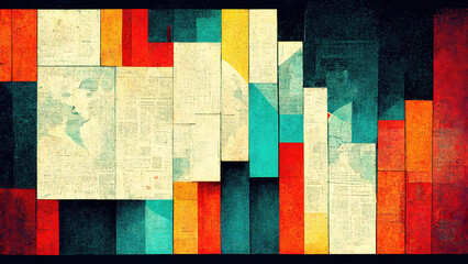 Wall Mural - abstract newspaper and news wallpaper background header