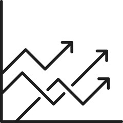 Poster - Increase growth chart graph, rising financial rate