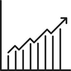 Aufkleber - Progress diagram isolated increasing arrow growth