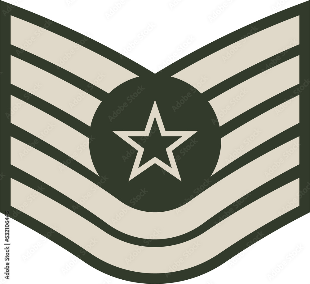 Step Sergeant Sign Sergeant SGT soldier military rank insignia icon Stock Illustration ...