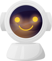 Leinwandbilder - Friendly smiling chatbot isolated ai robot helper