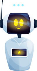 Fototapete - Online consultant chat bot funny robot assistant