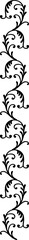 Wall Mural - floral divider pattern with leaves vertical line