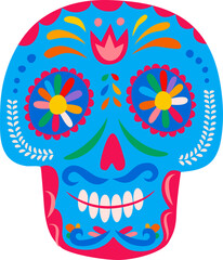 Wall Mural - Sugar skull calavera isolated mexican candy treat