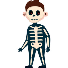 Sticker - boy with skeleton disguise