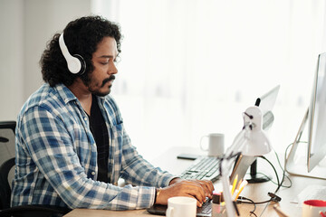 Wall Mural - software developer coding on laptop