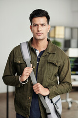 Wall Mural - programmer wearing crossbody bag
